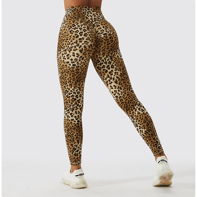 SC10112 LEOPARD SEOPARD Imprimare înaltă talie Fitness Legging Femme Scrunch Scrunch Bum Pantaloni de yoga