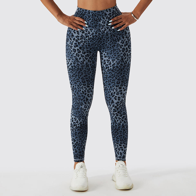 SC10112 LEOPARD SEOPARD Imprimare înaltă talie Fitness Legging Femme Scrunch Scrunch Bum Pantaloni de yoga