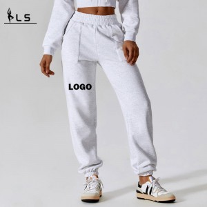 SC10114 Femei Fleece Talie elastică caldă de jogger de iarnă Panouri de iarnă Sport Sport Pantaloni de alergare termică
