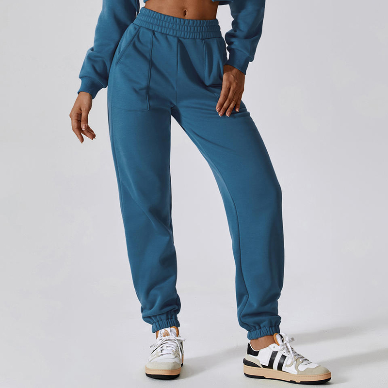 SC10114 Femei Fleece Talie elastică caldă de jogger de iarnă Panouri de iarnă Sport Sport Pantaloni de alergare termică