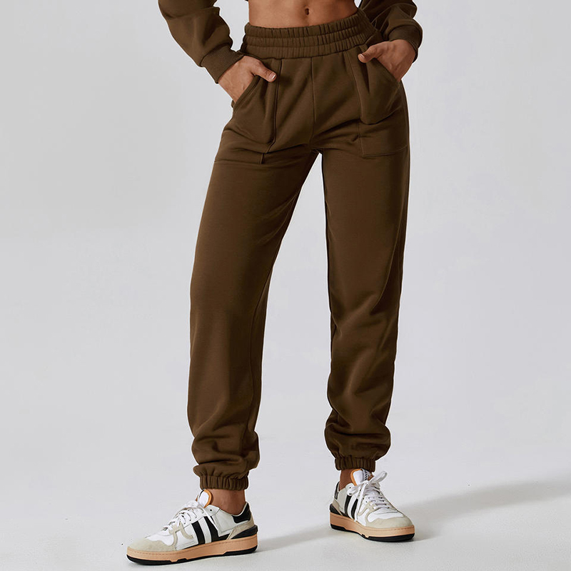 SC10114 Femei Fleece Talie elastică caldă de jogger de iarnă Panouri de iarnă Sport Sport Pantaloni de alergare termică