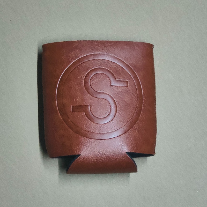 Logo -ul debossedneopren maro maro piel
