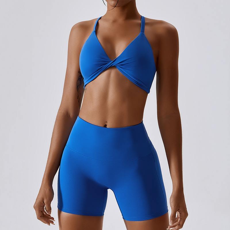 SC9282 Sutien sport și pantaloni scurți de talie înaltă set de gimnastică îmbrăcăminte sport purtare jambiere de top yoga yoga purtând femei set de femei