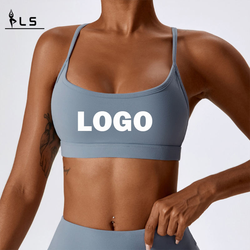 SC10164 CROSS Back Yoga Sport Sutien Sutiet cu impact mare Padded Women Women antrenament sutien sport cu ridicata yoga recoltă