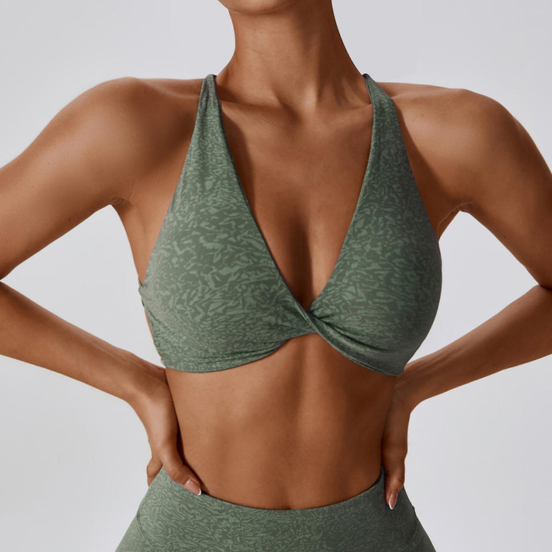 SC10166 Sport Sport pentru femei Criss-Cross Back Padded Open Back Back Dry Cool Cool Confort Sport Sport Gimnastic
