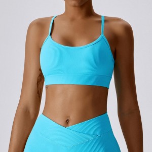 SC101610 HALTER SPORT SPORT Sutien pentru doamne Halter Neck Cross Back Back Sports for Women Logo Women Antrenament Sport Sutien cu ridicata Yoga CRO
