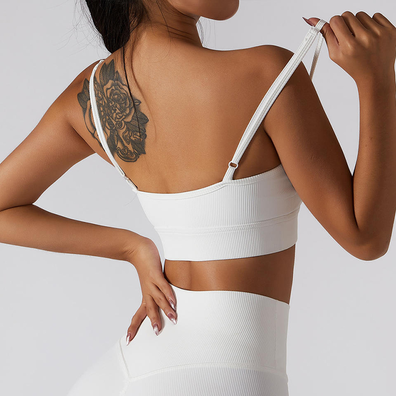 SC10174 Sutien Sport Albă Active Wear Etichetă Privată Gimnastică Sutien Yoga Sutien Sutru Sport Sports pentru femei