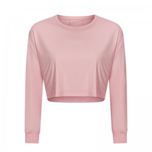 SC10265 Respirabil Yoga Crop Top Gym Fitness Tricou Tricou Yoga cu mânecă lungă pentru femei tricou tricou