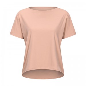 SC10266 Logo personalizat Yoga cămașă Tricou Antrenament Pullover Yoga Cămașă cu mânecă scurtă Sport Yoga Antrenament liber tricou rapid uscat femei