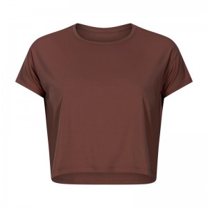 SC102610 Cămașă liberă pentru pantaloni scurți de yoga sală de gimnastică yoga îmbrăcăminte cu mânecă scurtă tricou de top vânzare respirabilă uscare rapidă yoga yoga