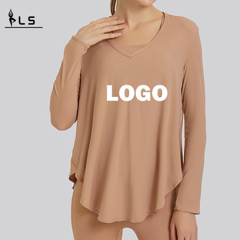 SC10272 Tricou Loose Casual Fitness Yoga cu mânecă lungă Top Yoga cu mânecă lungă pentru femei tricou tricou