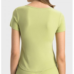 SC10274 Slim Fit Tricou pentru femei Sport Sport strâns Tricou cu mâneci lungi cu mâneci lungi, îmbrăcăminte de yoga pentru femei Yoga Top Gym Tricou Tricou