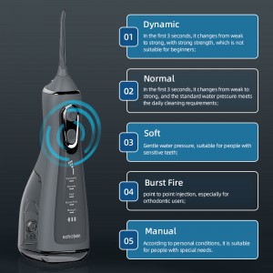 Îngrijire dentară reîncărcabilă detașabilă rezervor de apă curatabil Flosser fără fir pentru bretele pentru gingii dinți