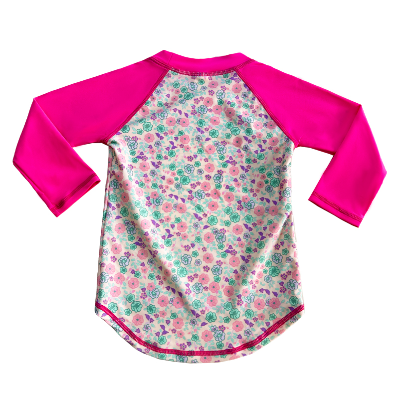 Design floral culoare contrast de culoare solidă pentru bebeluși costum de baie pentru bebeluși