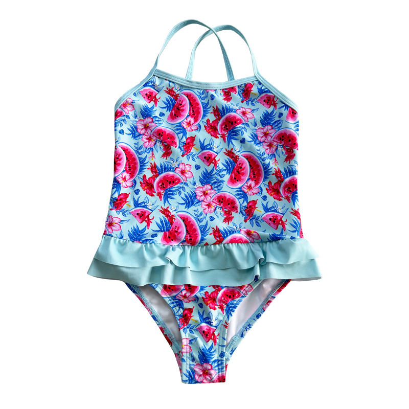 Costum de baie cu imprimeu de pepene verde