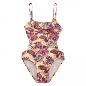 Costum de baie al copiilor cu halter tipărit înapoi