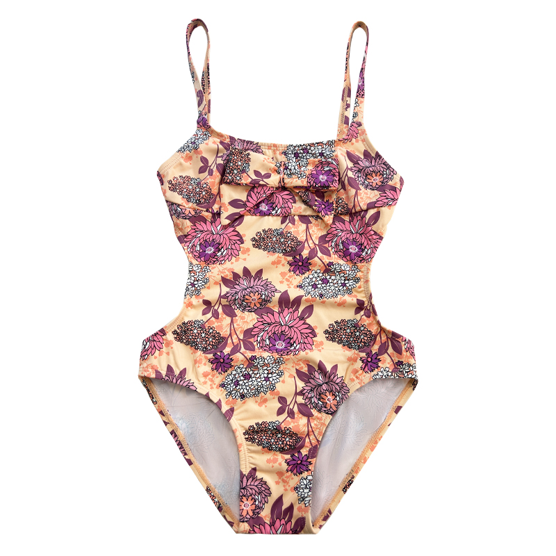 Costum de baie al copiilor cu halter tipărit înapoi