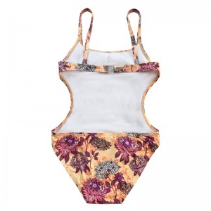 Costum de baie al copiilor cu halter tipărit înapoi