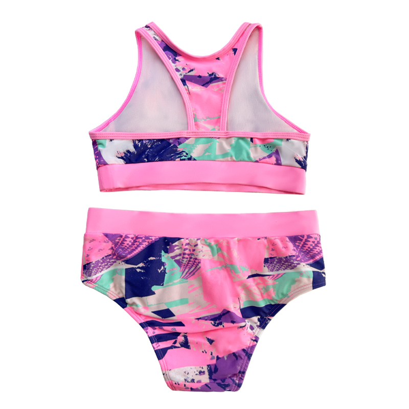 Costum de baie imprimat din două piese pentru copii