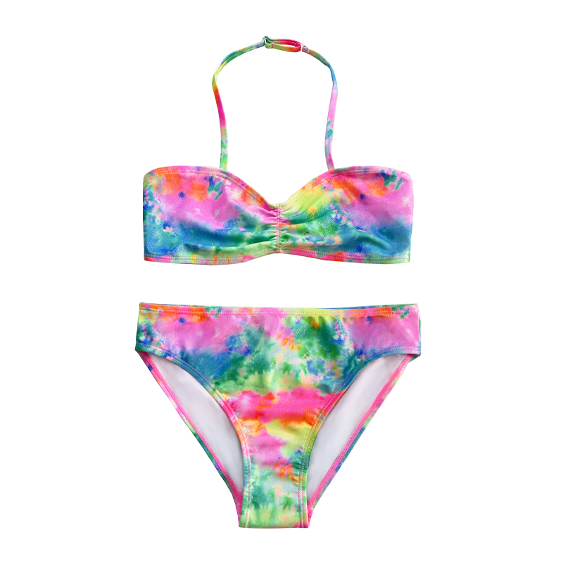 Costum de baie pentru copii cu gâtul și culoarea gradientului