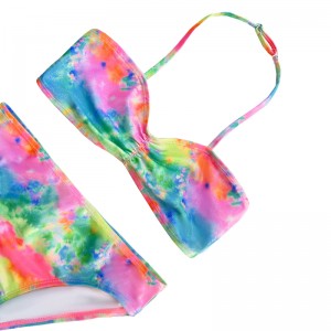 Costum de baie pentru copii cu gâtul și culoarea gradientului