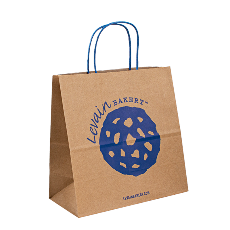 Pungi de hârtie alb -maro alb cu propriul logo, pungă de cumpărături de hârtie cu logo, pungi de hârtie pentru hârtie pungi de hârtie personalizate cu mânere