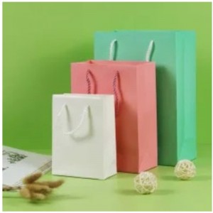 Geantă de hârtie roz Kraft