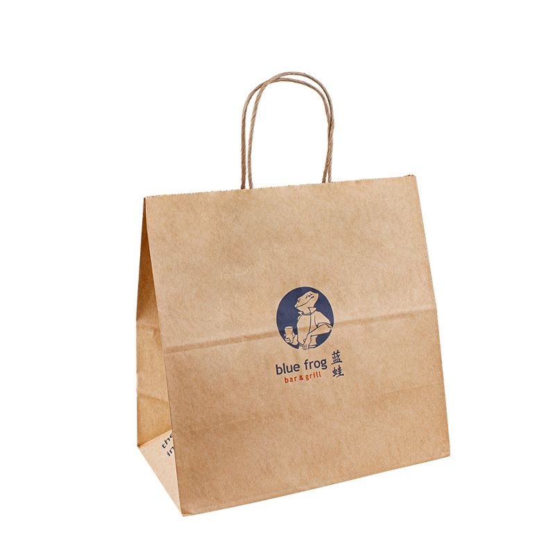 pungă de hârtie logo kraft geantă personalizată mini pungă de hârtie