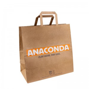 Logo Kraft Shopping Arge Haine Harge Pachete Bags Packaging Bags Bag pentru hârtie