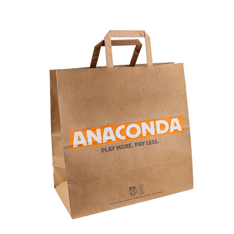 Logo Kraft Shopping Arge Haine Harge Pachete Bags Packaging Bags Bag pentru hârtie