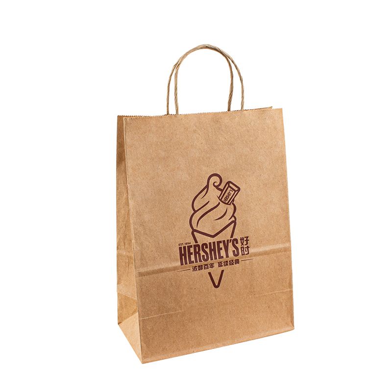 Logo Kraft Shopping Arge Haine Harge Pachete Bags Packaging Bags Bag pentru hârtie