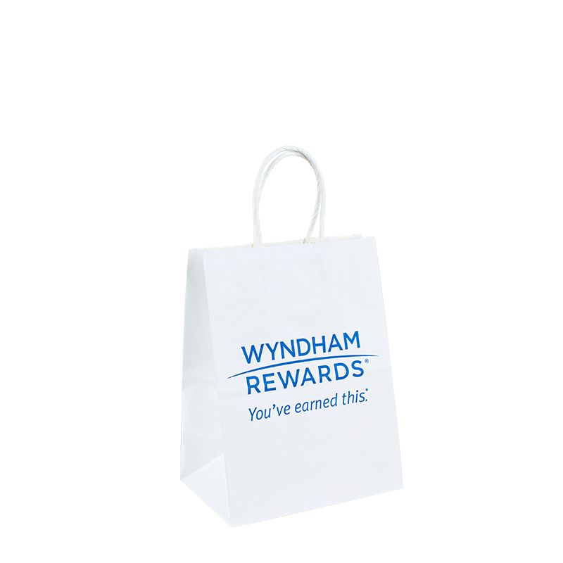 Geanta Kraft Bag de hârtie albă cu logo bomboane de hârtie personalizată cu logo cu logo