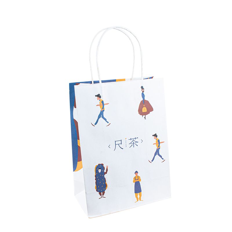 Genti de hârtie personalizate cu mânere de hârtie Kraft Bag Mânere Logo Garme de hârtie personalizate cu pungă de hârtie cu logo