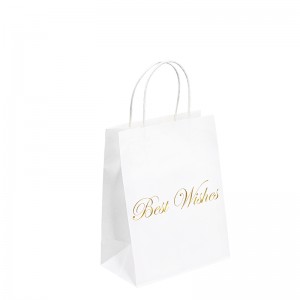 Vă mulțumim pungi de hârtie de hârtie promoțională pungă de hârtie de hârtie Kraft Bag de hârtie cu mânere Bag de hârtie Kraft