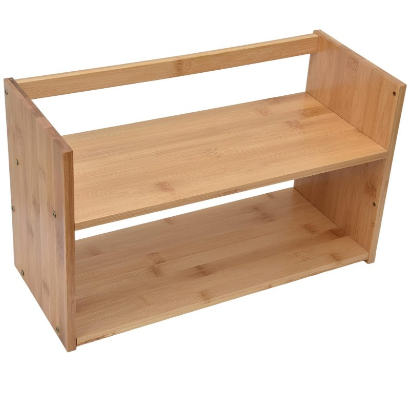 BAMBOO BILD RASOL DE STOCTION DE STOCARE DE STOCURANT DE STratier pentru raft Raft Platforme Blattop Platforme Book Stands rafturi pe tablă Bibliotecă pentru acasă