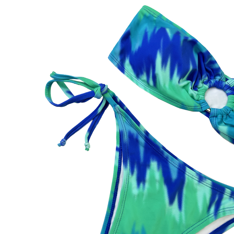 Clow-uri fără bretele de dantelă, costum de baie din două piese din două piese