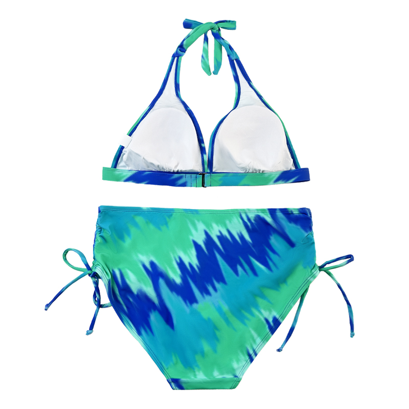 Cuțină de halter cu curea cu curea de halat costum de baie plisată pantaloni scurți de înot imprimat costum de baie