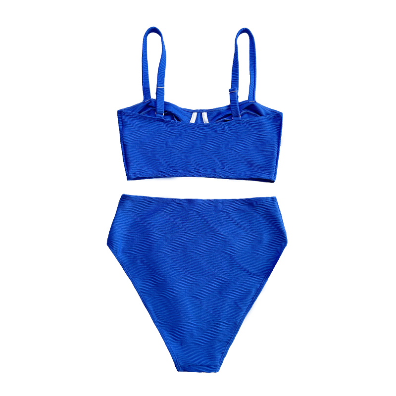 Halter model albastru cu costum de baie din două piese sexy din două piese sexy din două piese