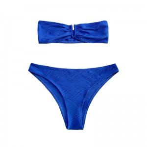 Costum de baie Split Model Blue Patter Special Breat fără button U-buton Split Button
