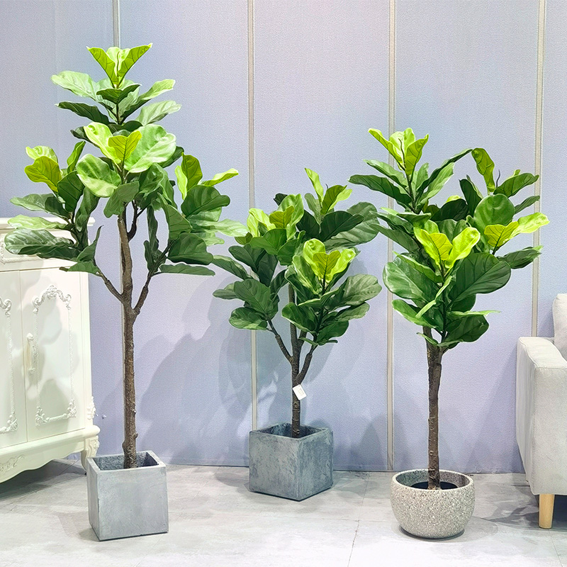 Arbore artificial cu ridicata aproapenatural ficus rezistent viu-frunze de frunze pentru furnizor de grădină pentru decorațiuni denuntă în aer liber