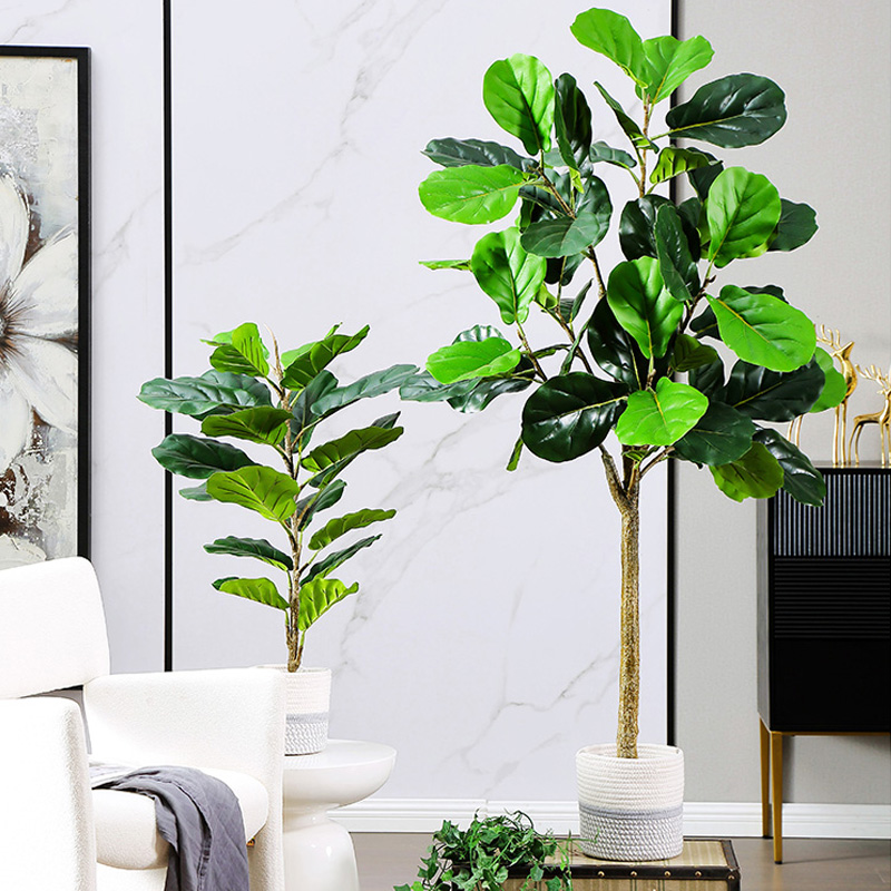 Arbore artificial cu ridicata aproapenatural ficus rezistent viu-frunze de frunze pentru furnizor de grădină pentru decorațiuni denuntă în aer liber
