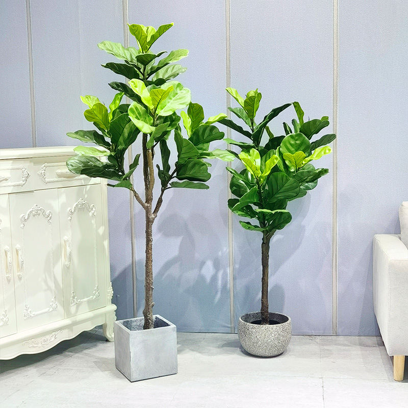 Arbore artificial cu ridicata aproapenatural ficus rezistent viu-frunze de frunze pentru furnizor de grădină pentru decorațiuni denuntă în aer liber