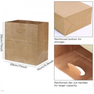 Cadouri fierbinți restaurant alimentar brutar Reciclabil matriță Mânerul maroniu China cu ridicata Printea de hârtie Imprimată Logo personalizat