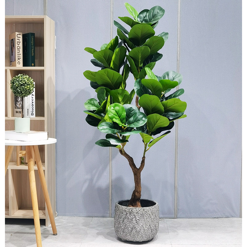 Plante artificiale copac din plastic durabil de întreținere scăzută FIDDLE FIGURI FIGUR PENTRU FURNIZOR DE GARDENE DE NUMENI DE BARDENITARE