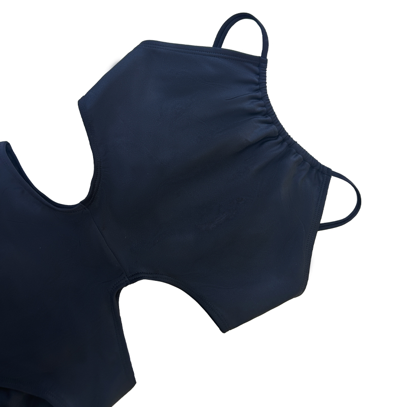 Culoare solidă Talie goală sexy sexy-fit roffle confortabil dintr-o singură piesă costum de baie