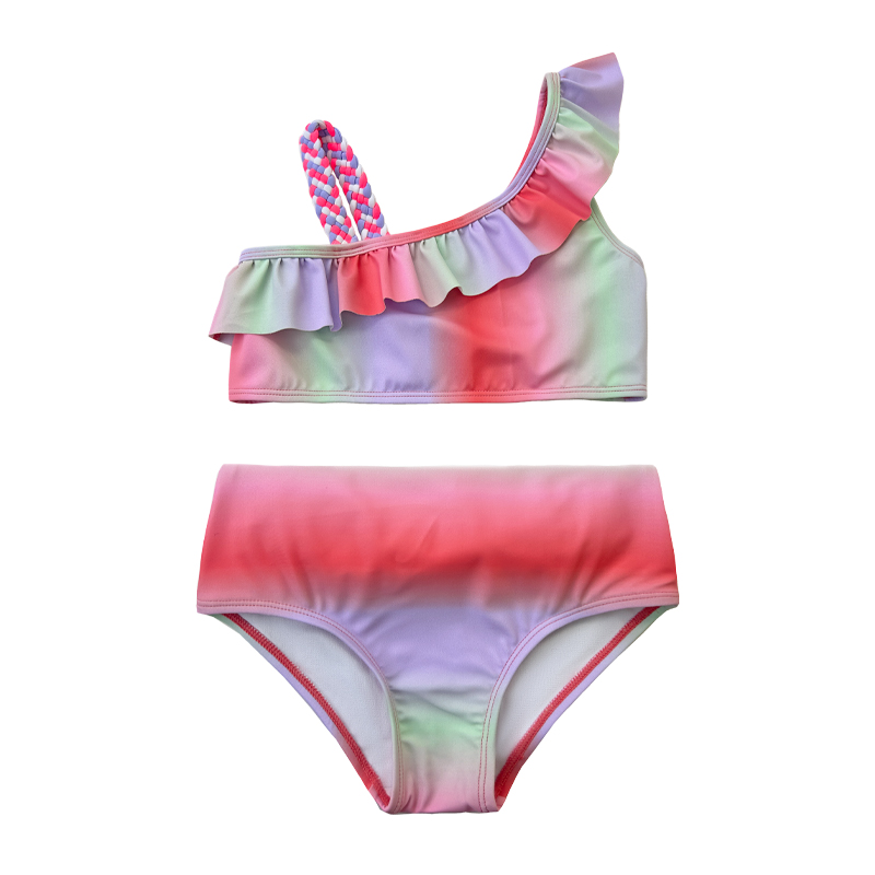 Gradient Color Girl Girl Cometer Colent cu ridicata Copiii de baie Copiii Bikini pentru bebeluși pentru copii