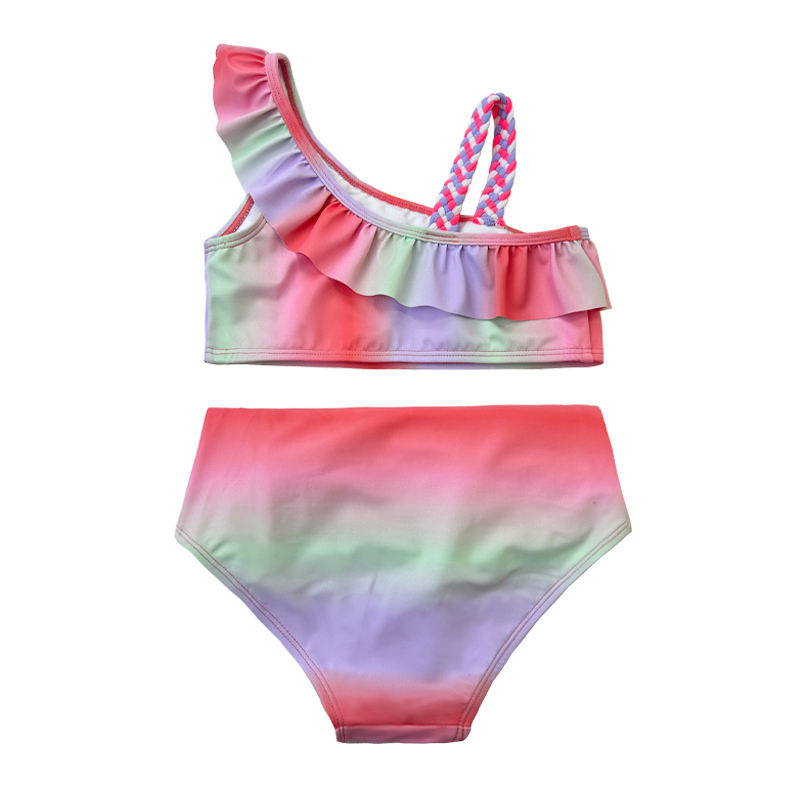 Gradient Color Girl Girl Cometer Colent cu ridicata Copiii de baie Copiii Bikini pentru bebeluși pentru copii