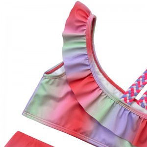 Gradient Color Girl Girl Cometer Colent cu ridicata Copiii de baie Copiii Bikini pentru bebeluși pentru copii