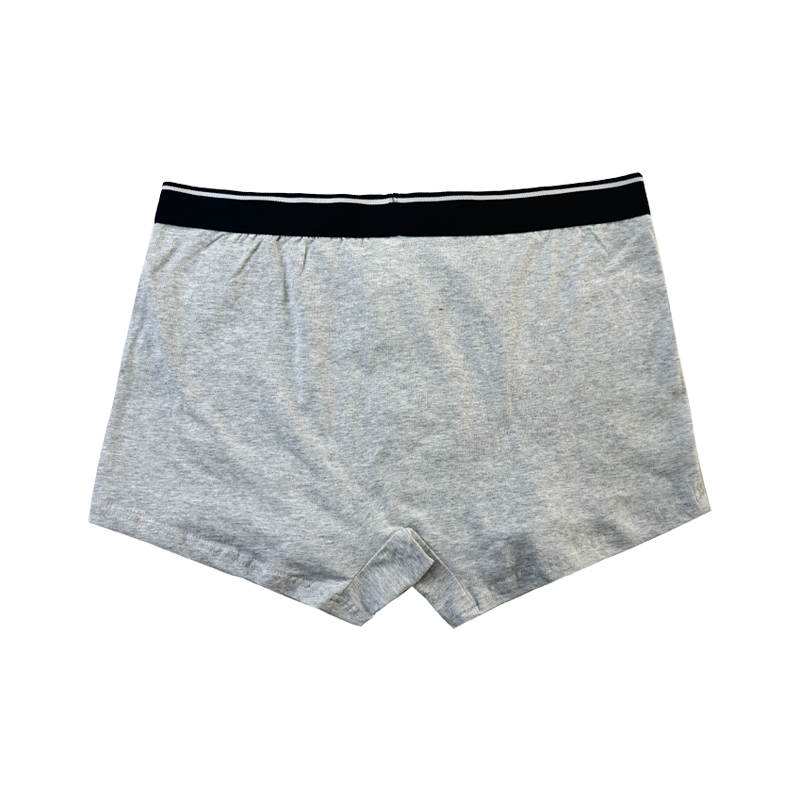 Personalizați lenjerie de culoare simplă modă completă imprimată confortabilă pentru bărbați moi de Crăciun, de la Christmas Boxer Scurturi gri Lenjerie gri