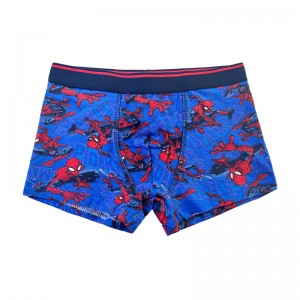 Baby Navy Blue Spider-Man Imprimat Confort Basic Boy Underpants Contrast de culoare